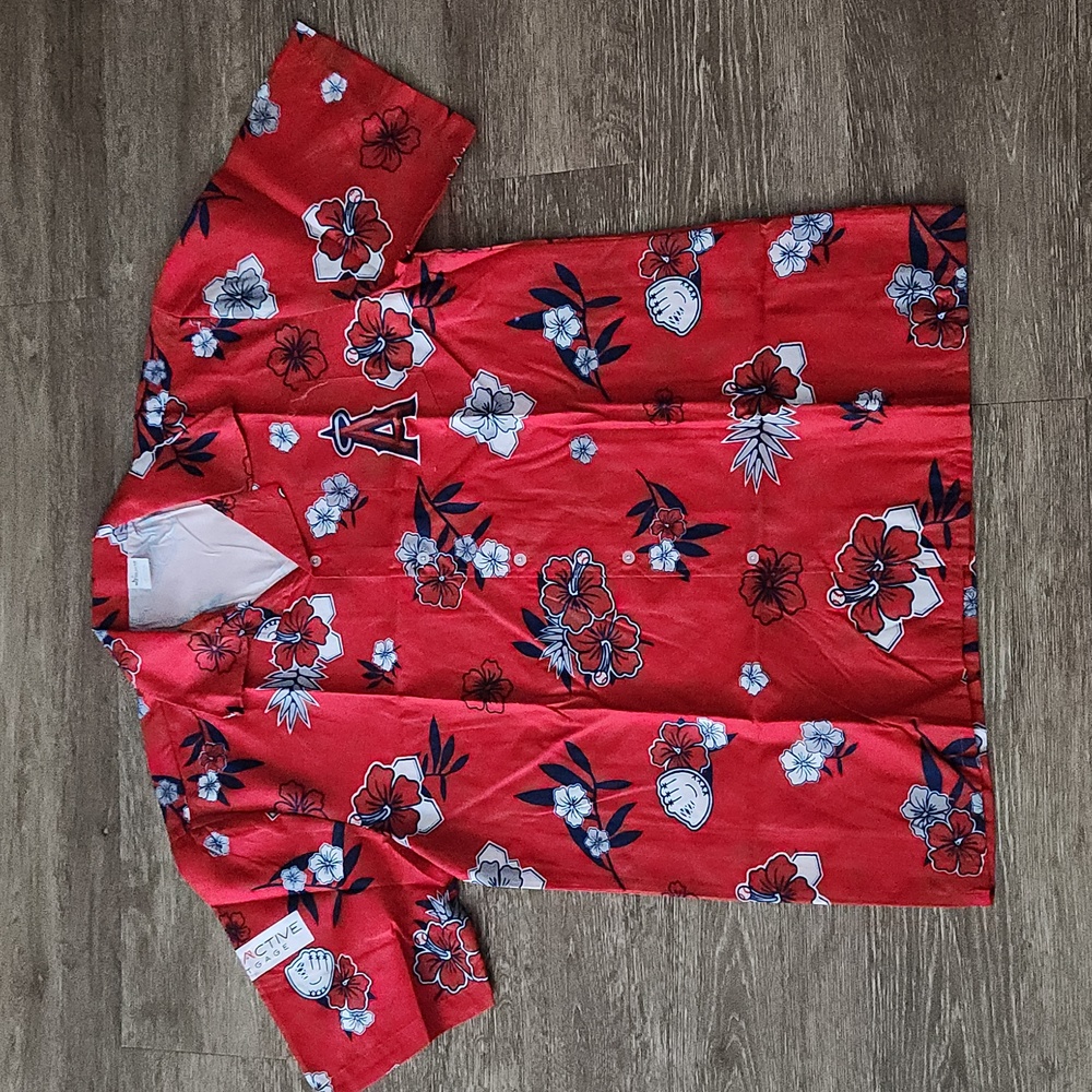 LA Angels Interactive Mortgage Promotion Hawaiian Shirt 2XL